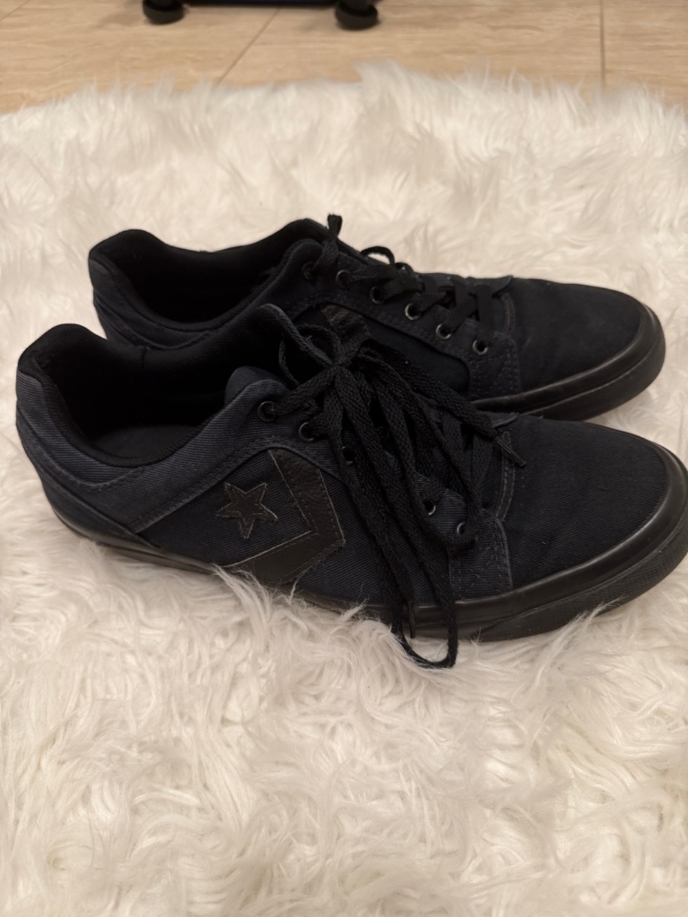 Converse Men's Black Low-Top Skate Sneakers